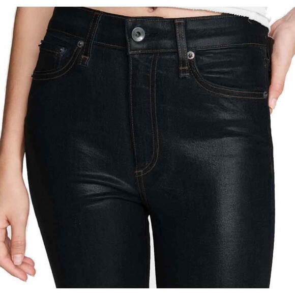 Rag & Bone Clearcoat Blue Skinny Jeans NWOT Size 26 Nine High Rise - Picture 6 of 7